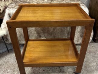 Danish Modern Rolling Teak Service Bar Cart