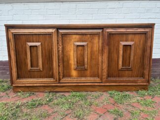 Mid Century Modern Walnut Credenza Sliding Doors