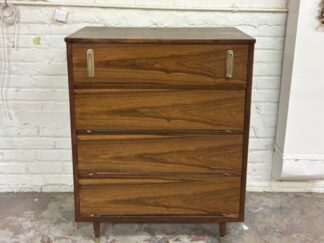 Mid Century Modern Vintage Walnut High Dresser