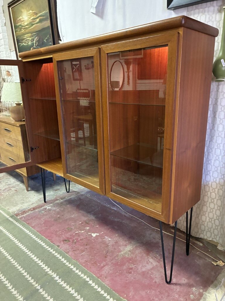Illuminating Danish Modern Teak Display China Cabinet by Ramus - Image 3