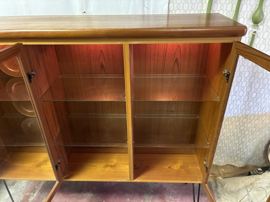 Illuminating Danish Modern Teak Display China Cabinet by Ramus - Image 6