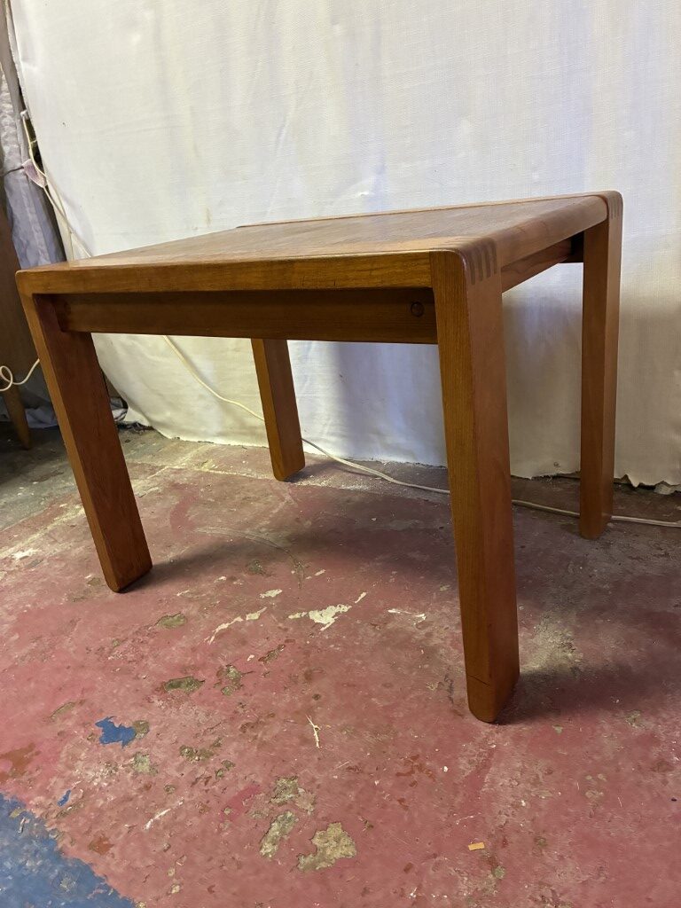 Danish Modern Teak End Table, Exposed Joinery by D-Scan - Image 4
