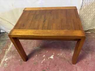 Danish Modern Teak End Table, Exposed Joinery by D-Scan