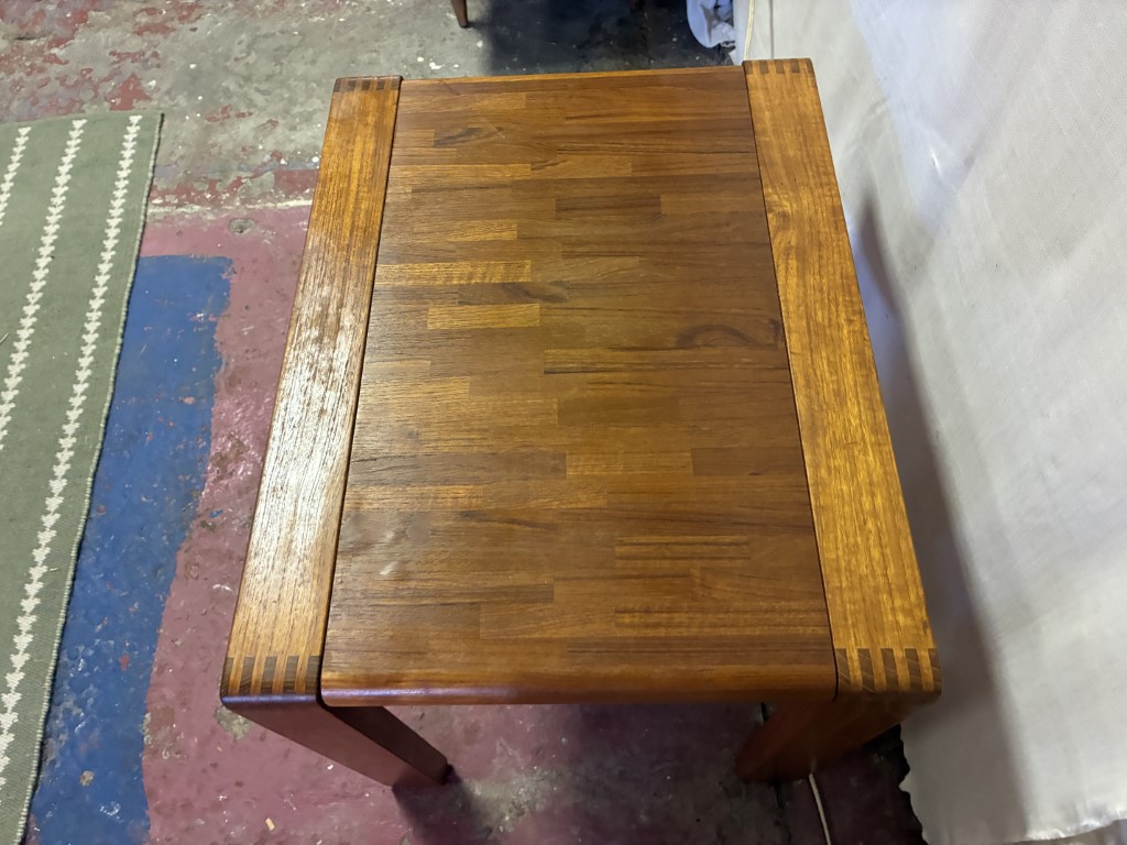 Danish Modern Teak End Table, Exposed Joinery by D-Scan - Image 7