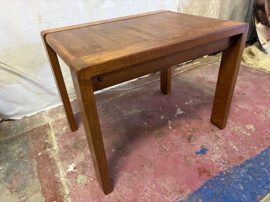 Danish Modern Teak End Table, Exposed Joinery by D-Scan - Image 8
