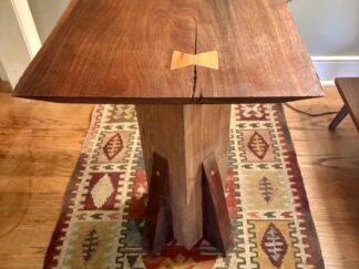 Solid Walnut Hand Crafted End Table, Bowtie Joinery