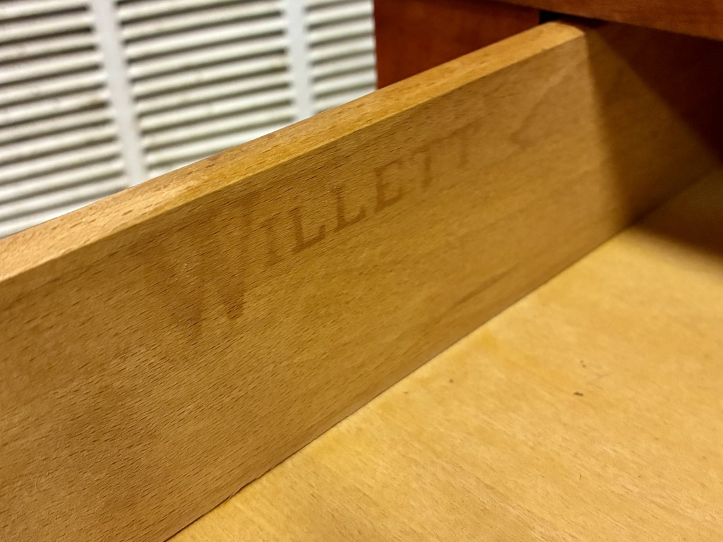 Solid Cherry Tiered End Tables w/ Drawer by Willet for Hathaways, NYC - Image 13