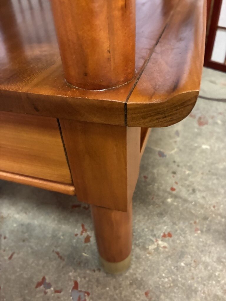 Solid Cherry Tiered End Tables w/ Drawer by Willet for Hathaways, NYC - Image 11