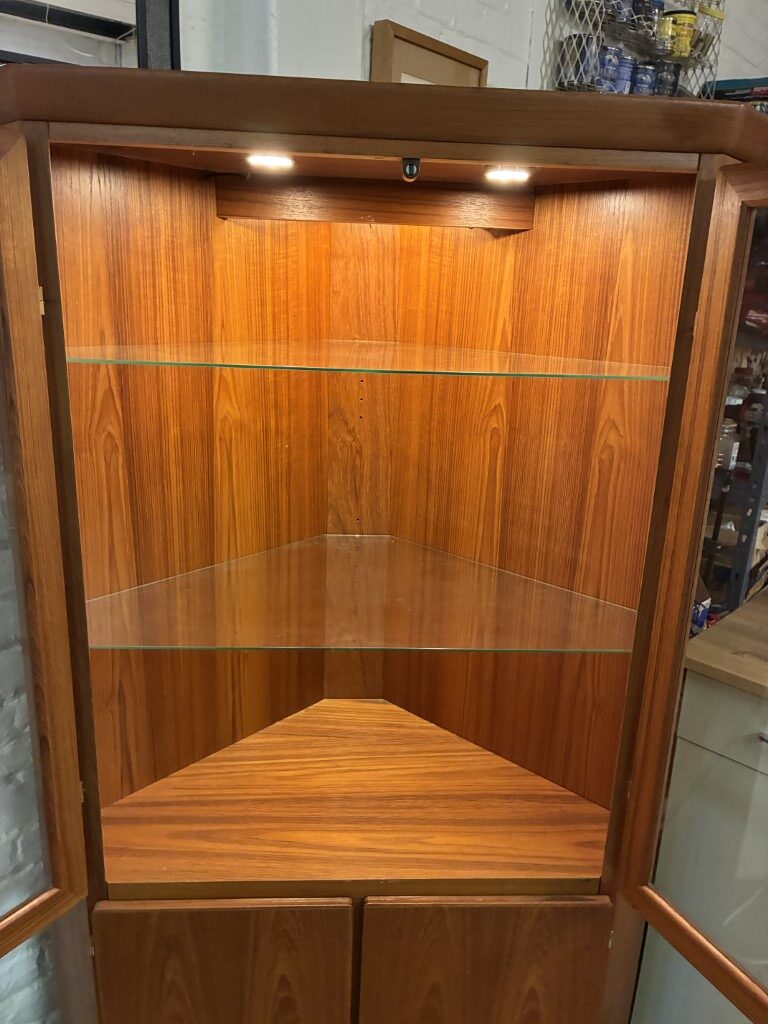 Illuminating Danish Modern Teak Corner Cabinet by Scovby - Image 6
