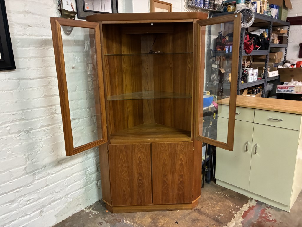 Illuminating Danish Modern Teak Corner Cabinet by Scovby - Image 5