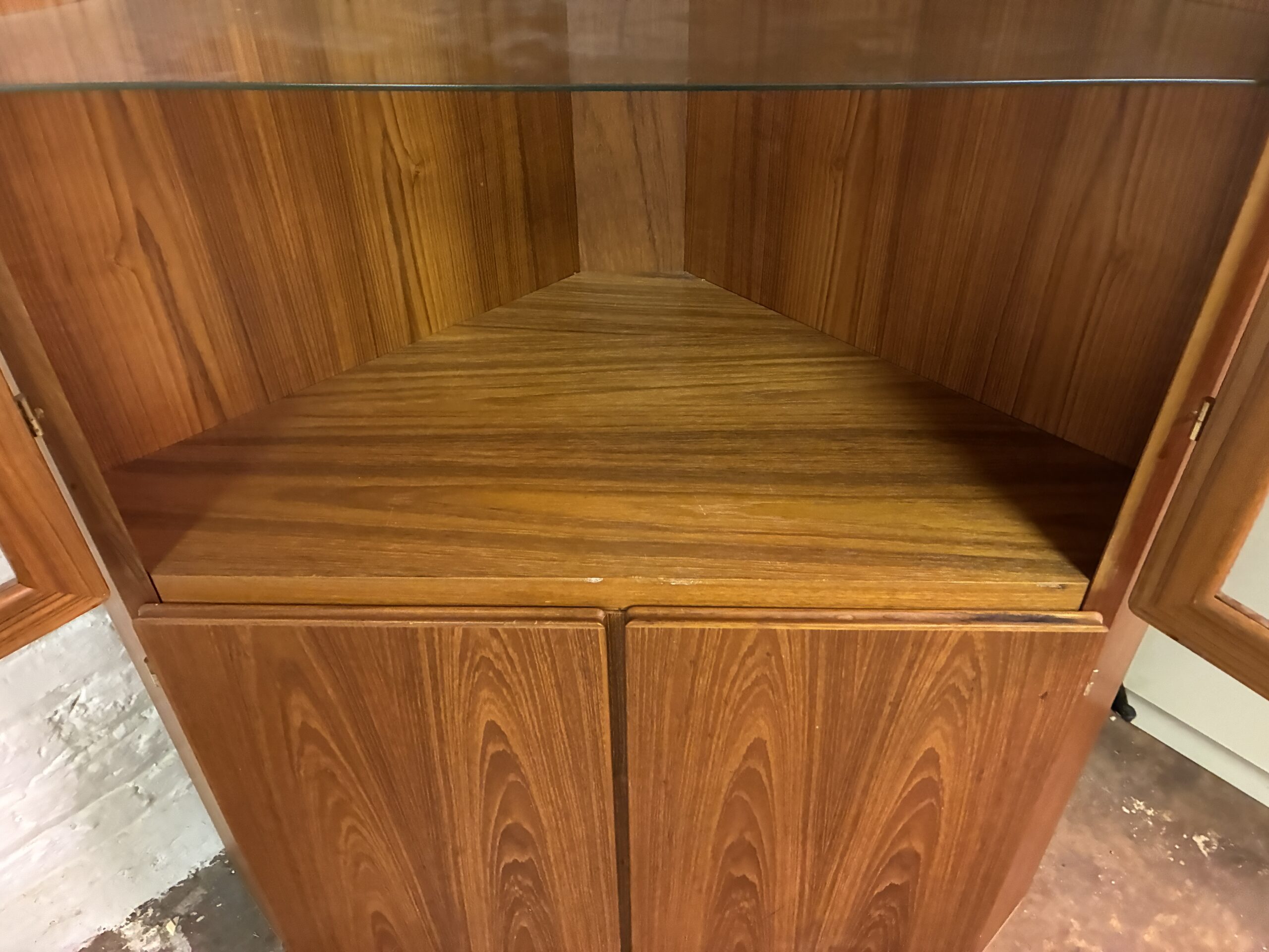 Illuminating Danish Modern Teak Corner Cabinet by Scovby - Image 10