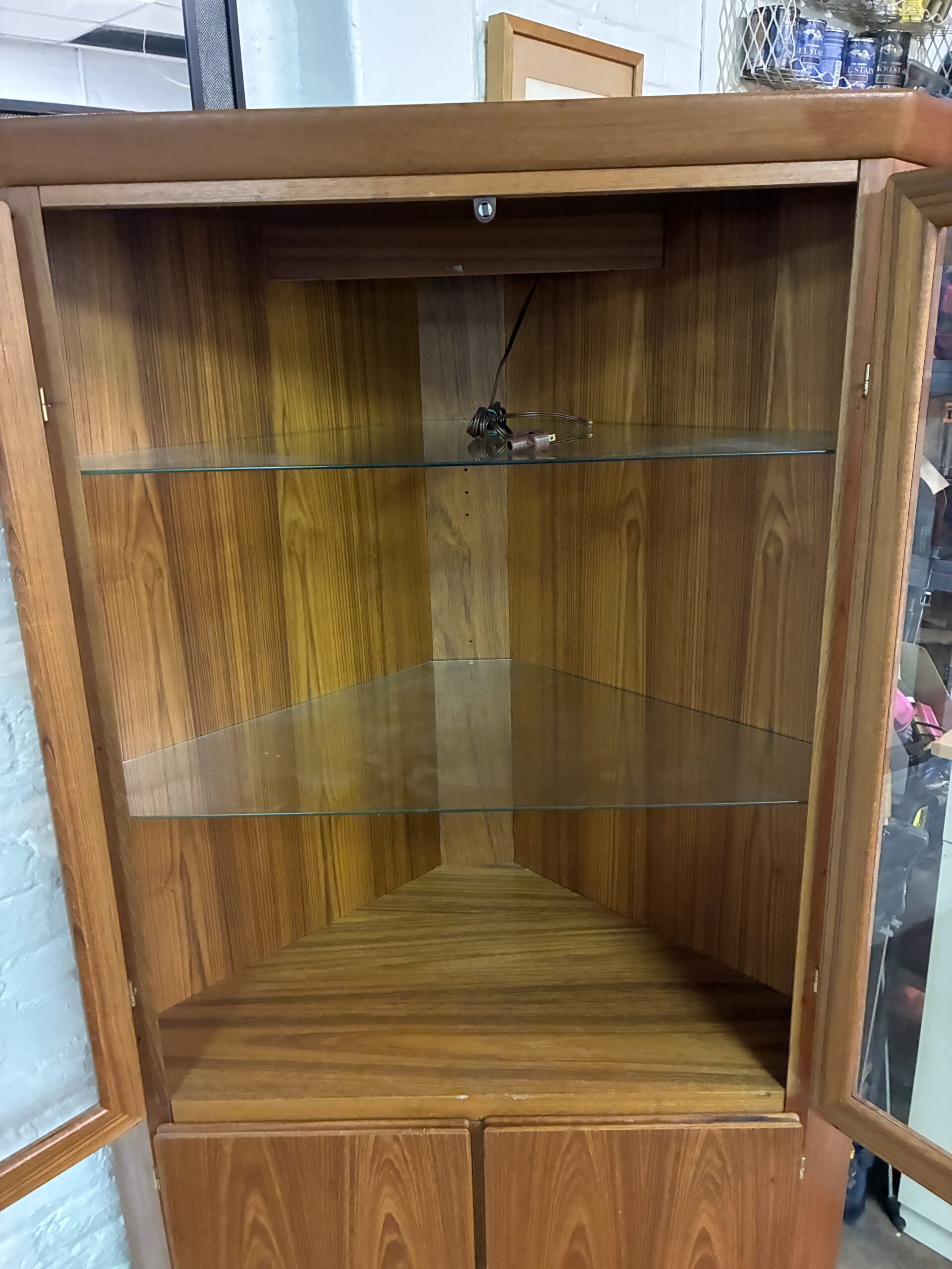 Illuminating Danish Modern Teak Corner Cabinet by Scovby - Image 12