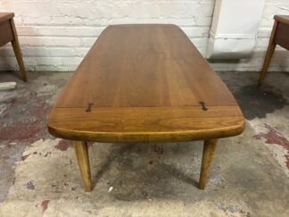 American of Martinsville Walnut Coffee Table, Rosewood Inlays