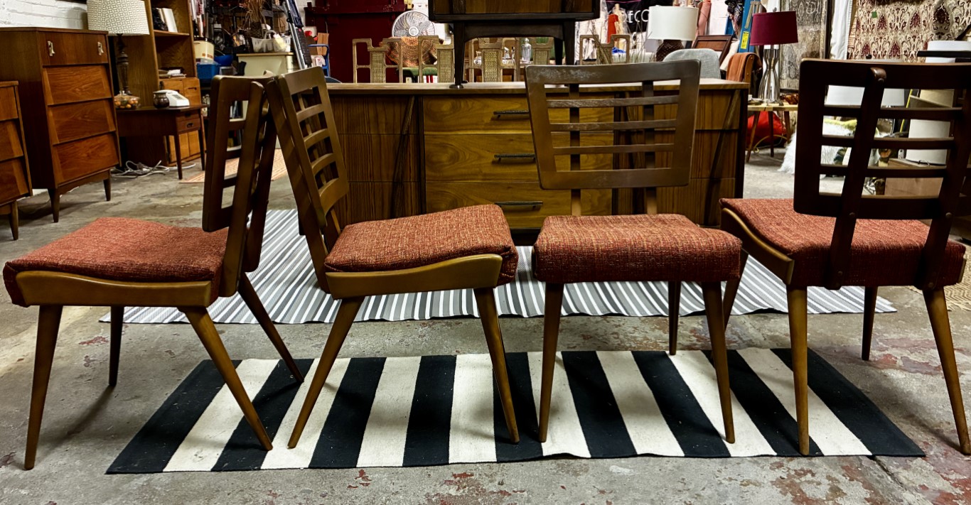 Birchcraft Dining Chair Set by Baumritter, Mid Century Modern, Scandinavian Design - Image 10