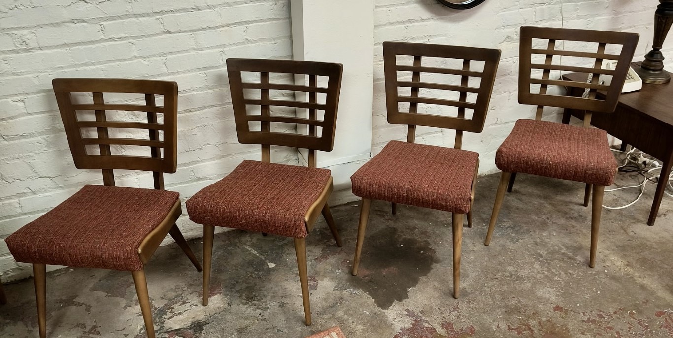 Birchcraft Dining Chair Set by Baumritter, Mid Century Modern, Scandinavian Design - Image 2