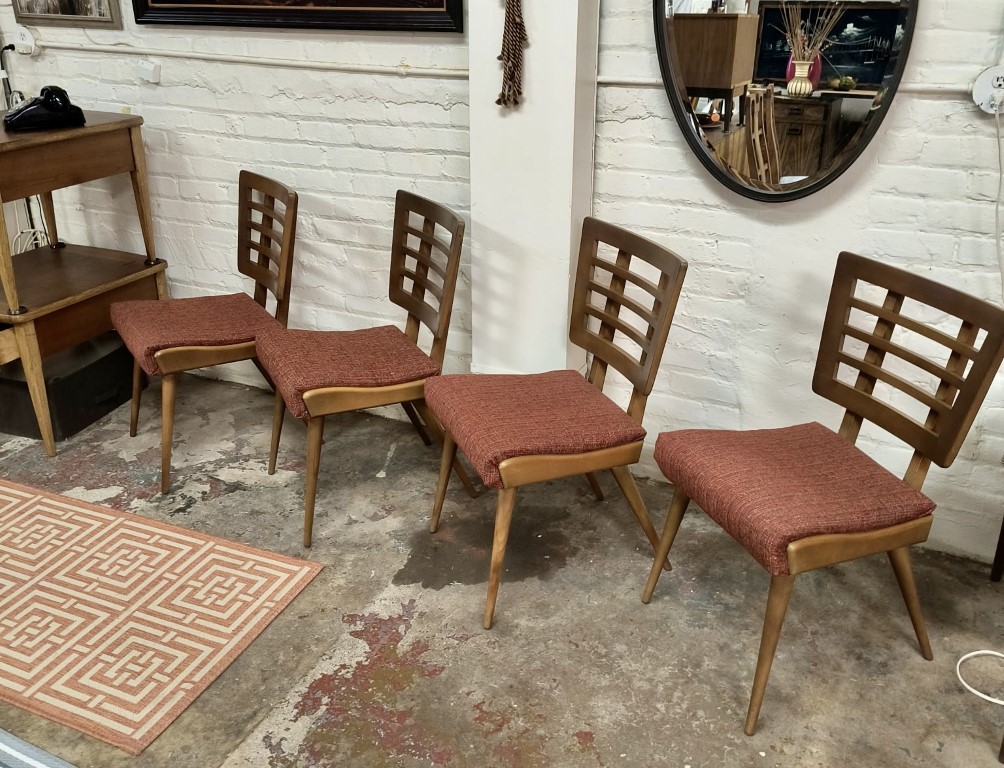 Birchcraft Dining Chair Set by Baumritter, Mid Century Modern, Scandinavian Design