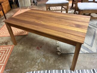 Solid Modern Teak Rectangular Coffee Table