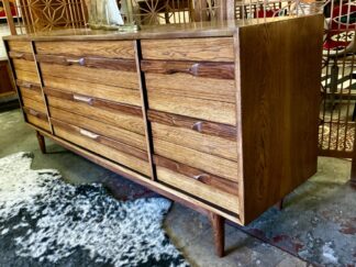 9 Drawer Mid Century Modern Low Dresser