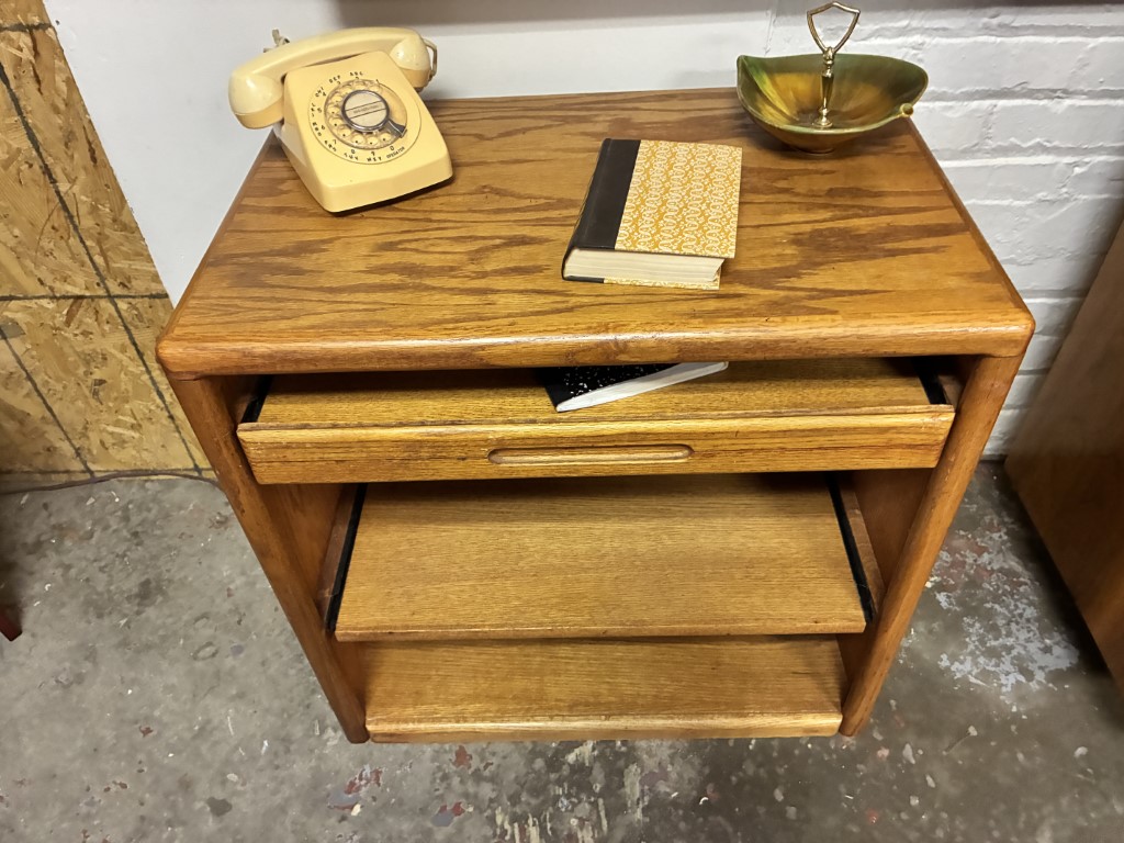 Solid Wood Computer Desk, Sliding Shelves, Pull-out Side Panel, Office Cabinet - Image 3