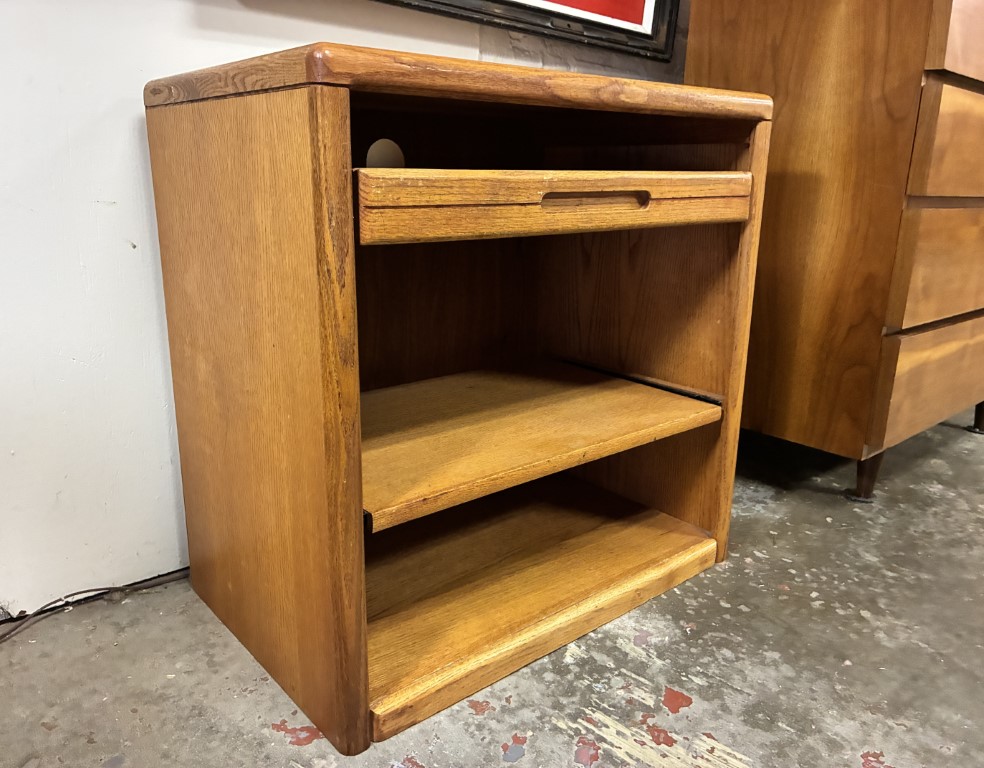 Solid Wood Computer Desk, Sliding Shelves, Pull-out Side Panel, Office Cabinet - Image 4