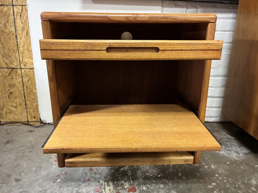 Solid Wood Computer Desk, Sliding Shelves, Pull-out Side Panel, Office Cabinet - Image 7