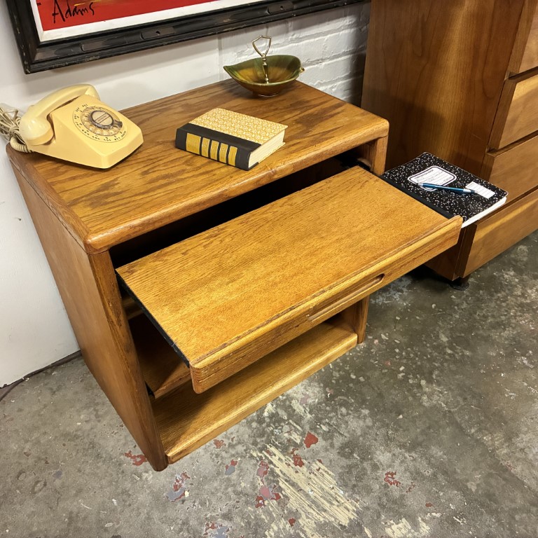 Solid Wood Computer Desk, Sliding Shelves, Pull-out Side Panel, Office Cabinet - Image 9