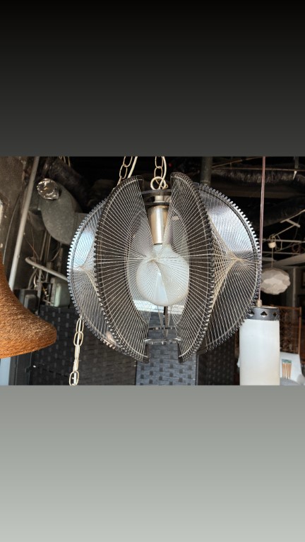 Mid Century Twine & Smoked Lucite Pendant Swag Lamp Attributed to