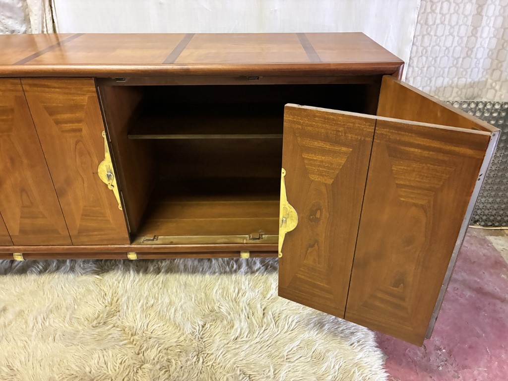 Mahogany & Cherry Credenza Attributed to Renzo Rutili for Johnson Furniture - Image 5