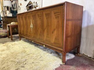 Mahogany & Cherry Credenza Attributed to Renzo Rutili for Johnson Furniture