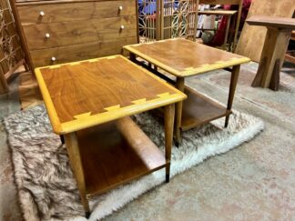 2 Lane Acclaim Tiered End Tables, Vintage Mid Century Modern, Andre Bus