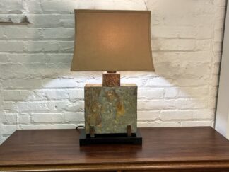 Slate & Hammered Copper Table Lamp