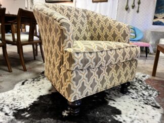 Geometric Patterned Upholstered Tub Chair by Braxton Culler