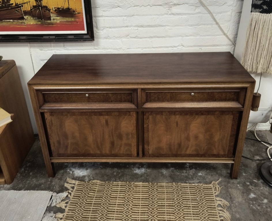Mid Century Modern Burlwood Credenza by Basic Witz - Image 3