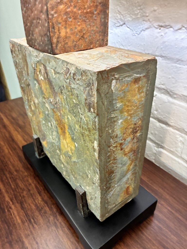 Slate & Hammered Copper Table Lamp - Image 5