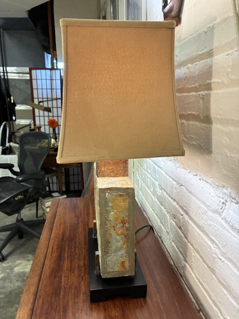 Slate & Hammered Copper Table Lamp - Image 12