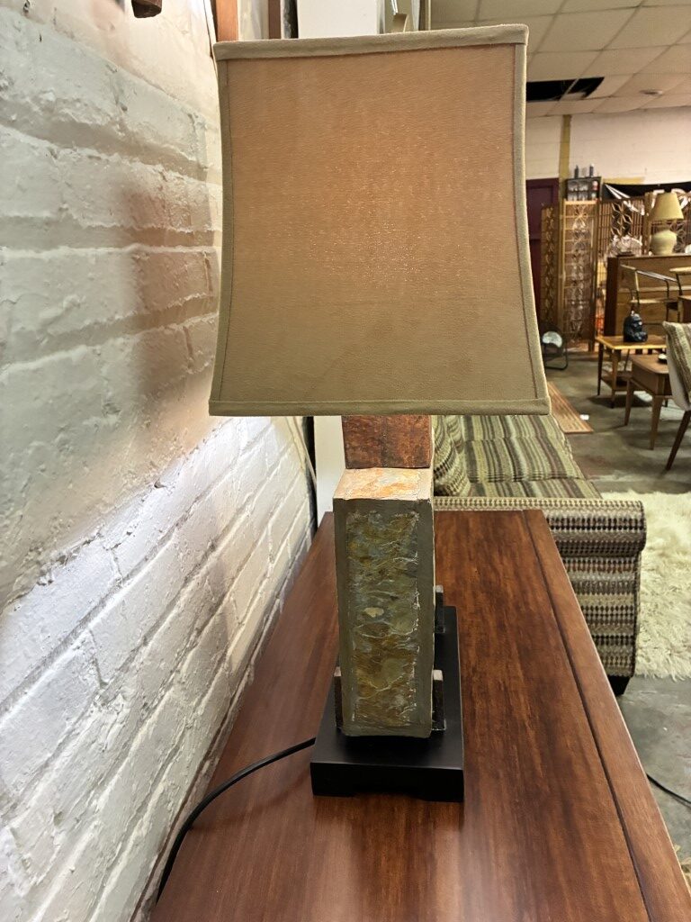Slate & Hammered Copper Table Lamp - Image 6
