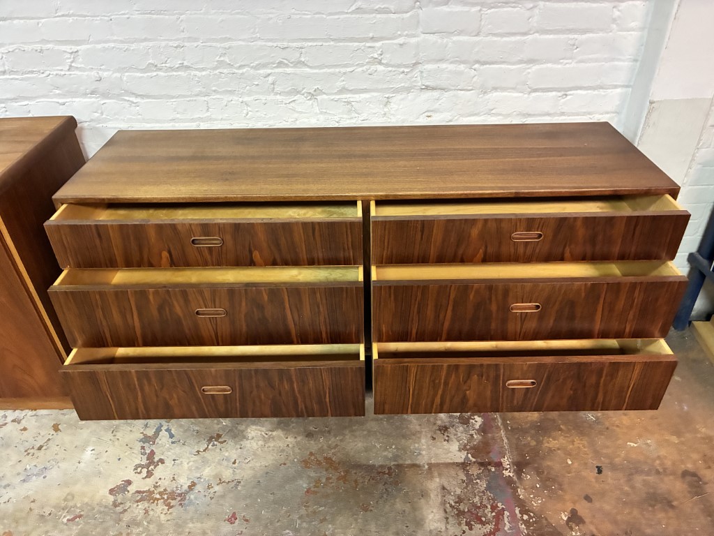 Danish Modern Low Rosewood Dresser by Falster - Image 6