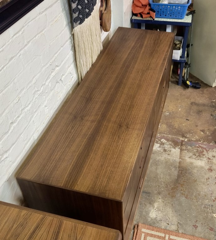 Danish Modern Low Rosewood Dresser by Falster - Image 4