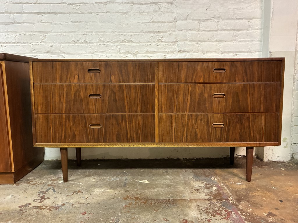 danish design dresser Mid Century Danish Modern Style Dresser in Walnut with Cubbies Pete Deeble Furniture