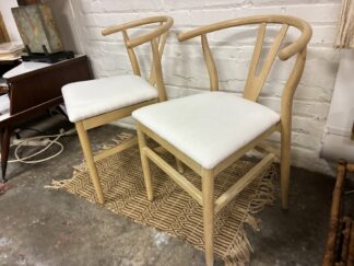 2 Mid Century Modern Style Wegner Wishbone Chairs