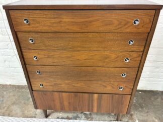 Mid Century Modern Walnut High Dresser by Bassett