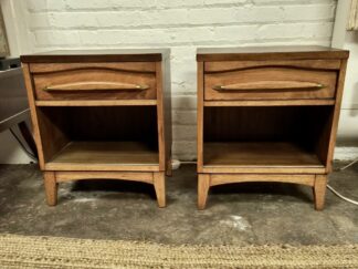 2 Mid Century Modern Walnut Nightstands by Kroehler