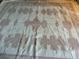 Room Sized Fringed Cotton Flatweave Rug  10'4"X 8'8"
