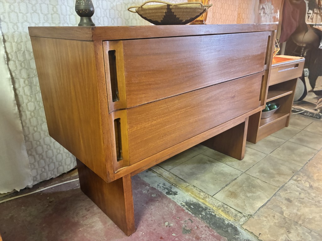 Petite Two Drawer Danish Modern Teak Dresser - Image 2