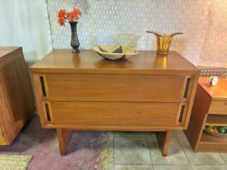 Petite Two Drawer Danish Modern Teak Dresser