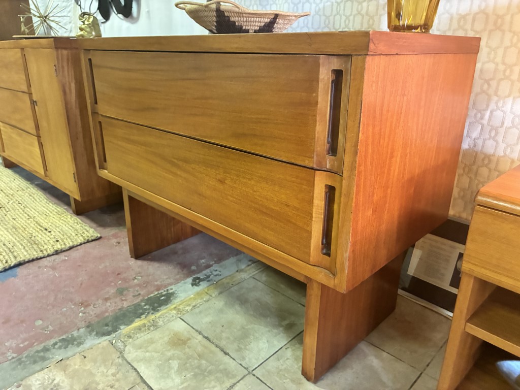 Petite Two Drawer Danish Modern Teak Dresser - Image 4