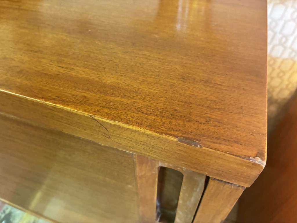 Petite Two Drawer Danish Modern Teak Dresser - Image 7
