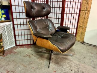 Vintage Bentwood Leather Armchair by Selig