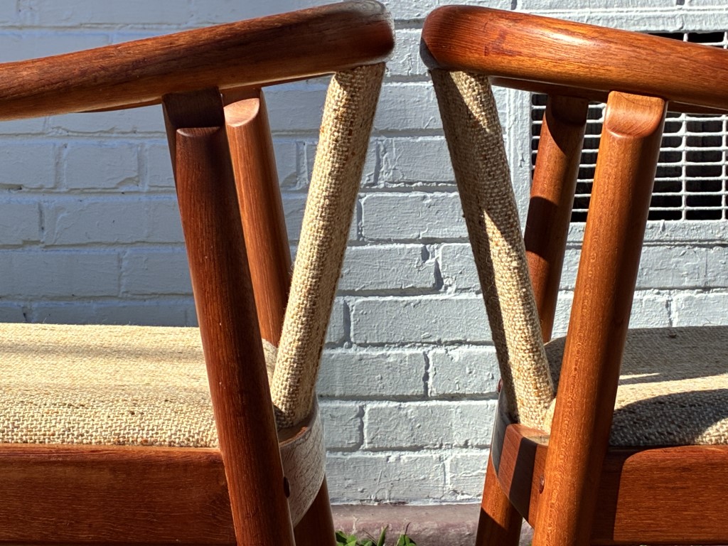 Danish Modern Teak Chairs Attributed to Johannes Anderson for Uldum Mobelfabrik - Image 5