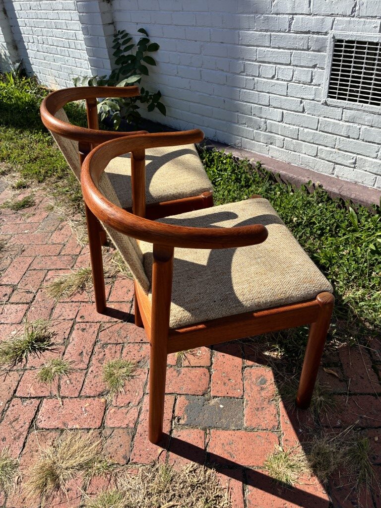 Danish Modern Teak Chairs Attributed to Johannes Anderson for Uldum Mobelfabrik - Image 7